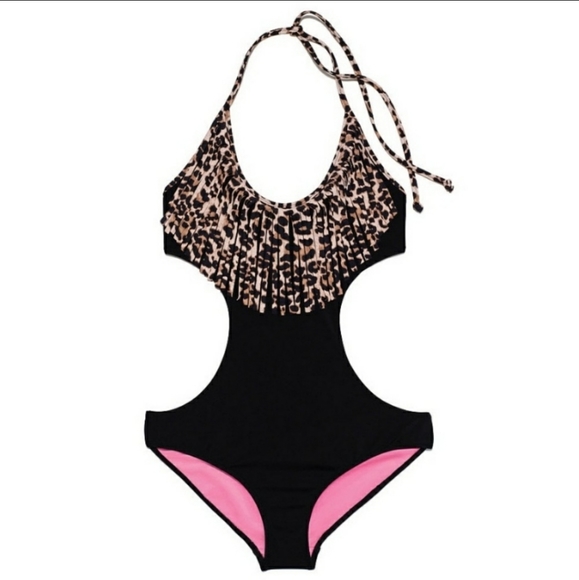 PINK Victoria's Secret Swim Pink Vs Trikini Swimsuit Onepiece Swim
